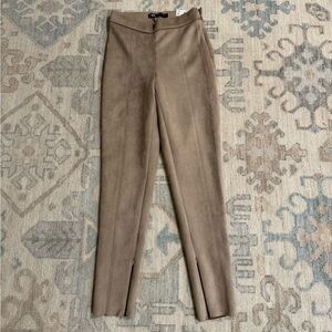 NWT Zara Taupe High-Waisted Leggings